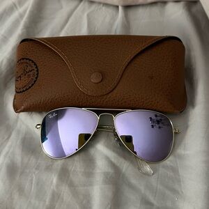 Ray-Ban Kids Sunglasses with Purple Lenses and Silver Frame